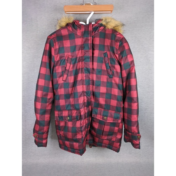 3x 👯‍♀️Host Pick⚡️Roots Kids Park Plaid Down Parka - Picture 3 of 12